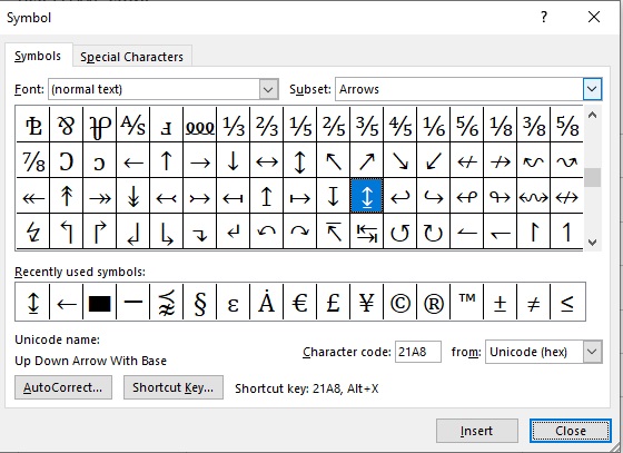 How To Write Type Up Down Arrow With Base Symbol Emoji On Keyboard Alt 23 4 722 9 579 Krcmic Com