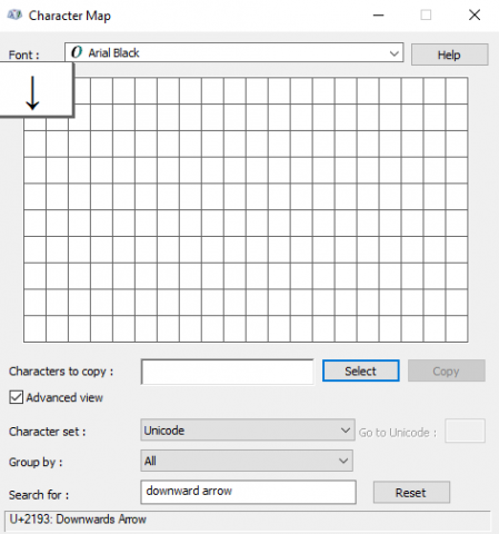 How to make a downward arrow symbol on keyboard- Alt+25 | Justfreetools
