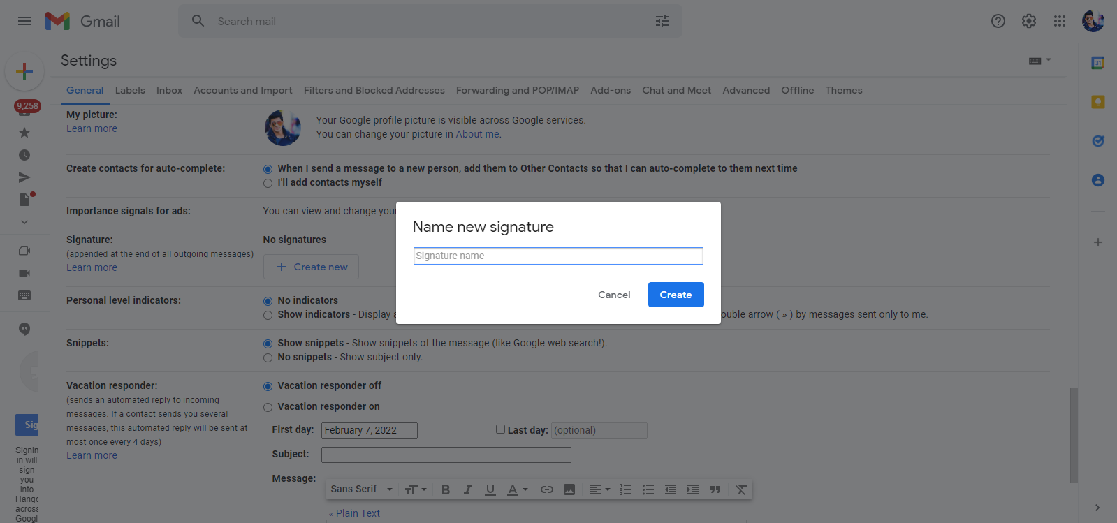 Create gmail signatures for email