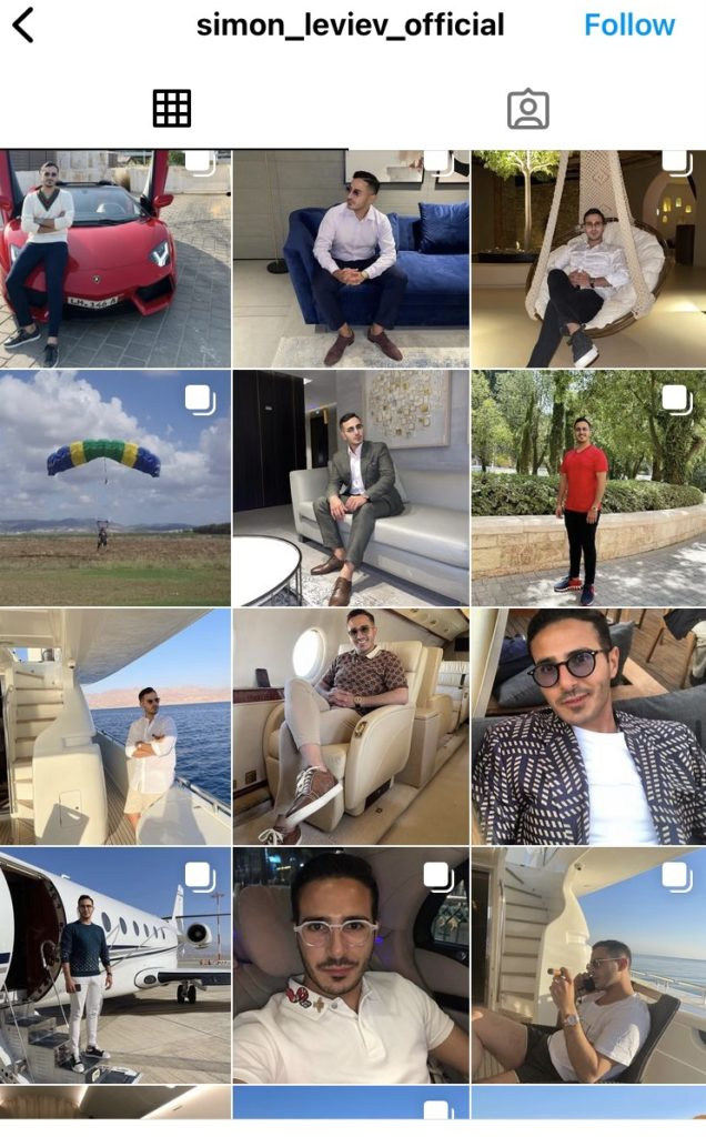 Tinder swindler Simon Leviev Instagram