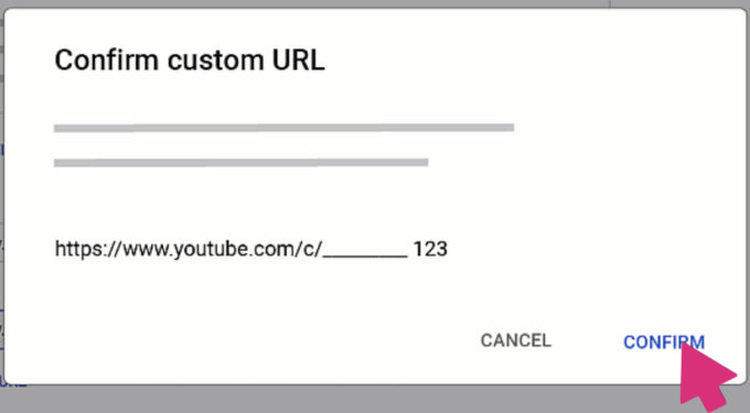 youtube url customize