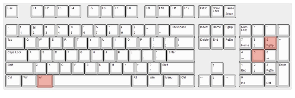 How to write a semicolon on a numeric keyboard
