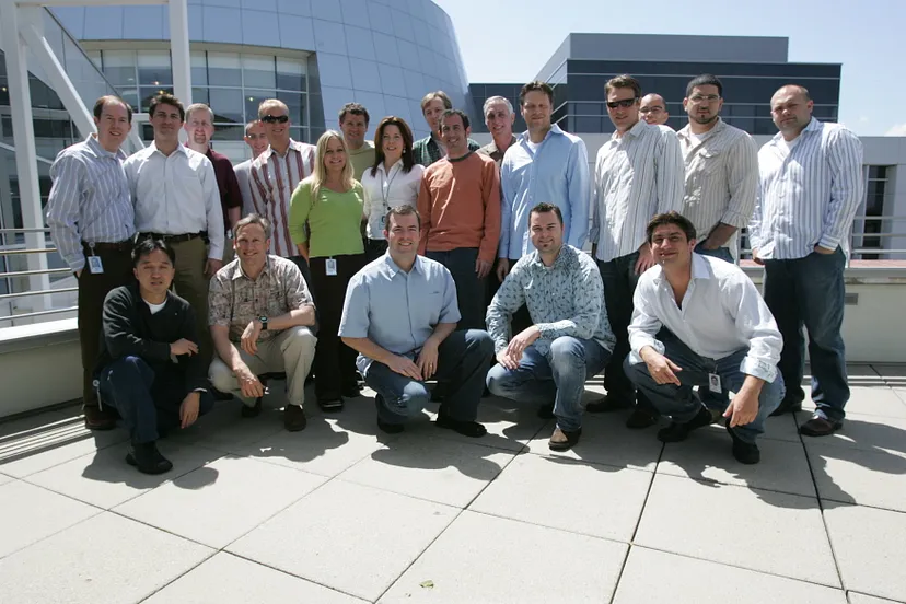 First (former Urchin) team day at Google, April 21, 2005 after acquisition.