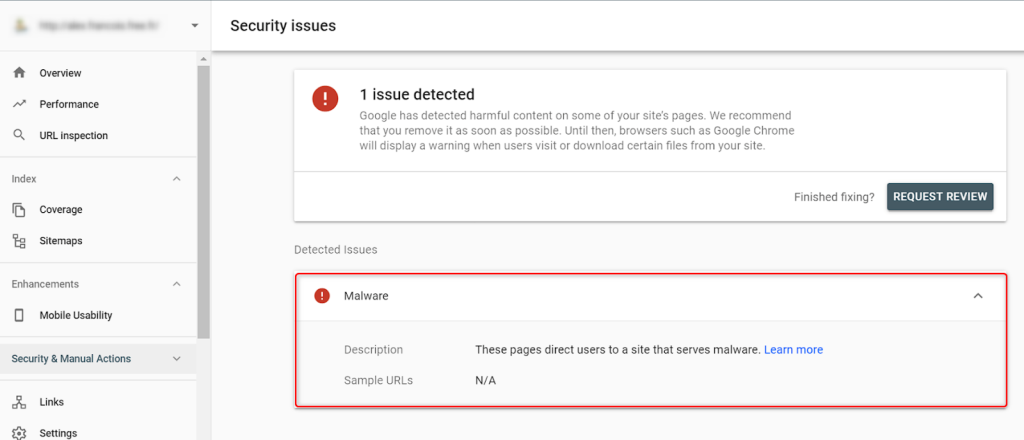 How to remove ban from Google Search Console
