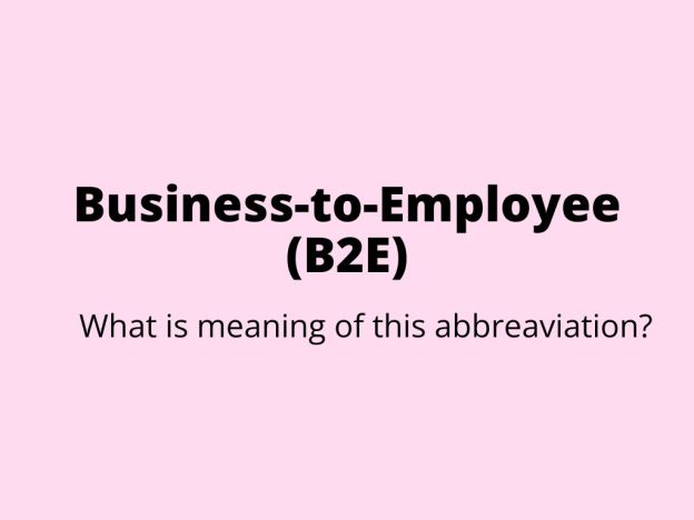 Business-to-Employee (B2E) - what is meaning of this abbreaviation