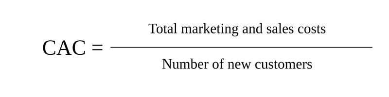 CaC - Customer Acquisition Cost - formula