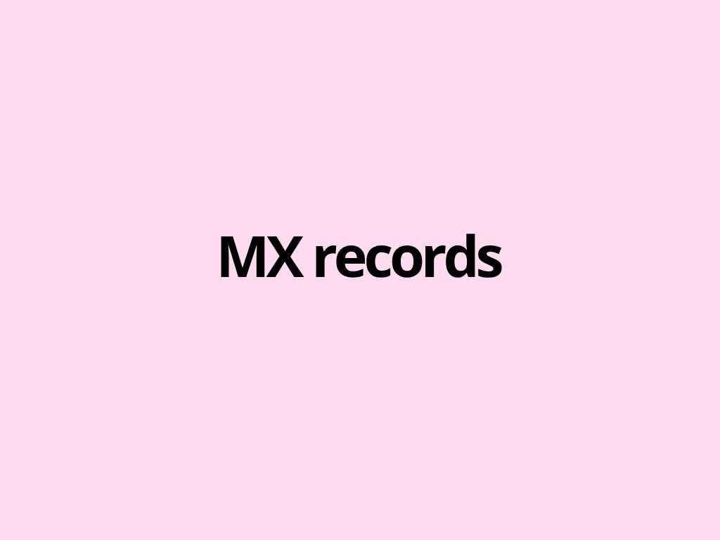 MX records
