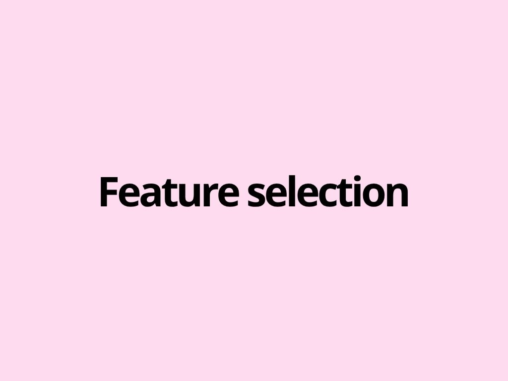 Feature selection